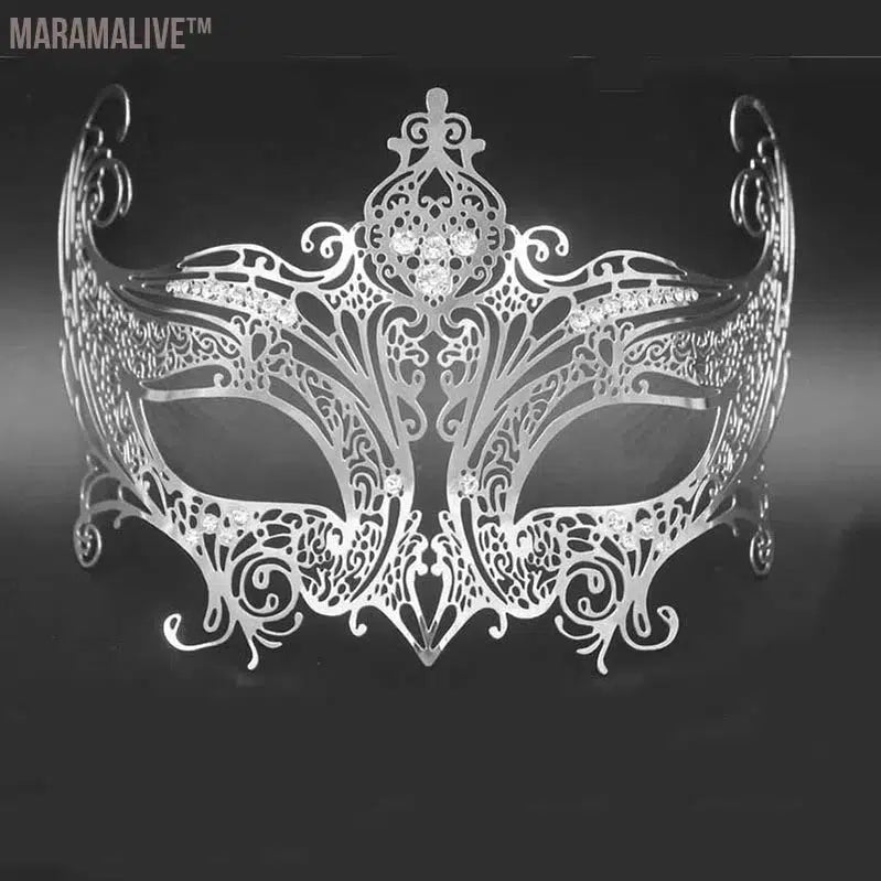 Luxury Silver Gold Metal Filigree Laser Cut Skull Venetian Masquerade Mask Wedding Event Christmas Ball Costume Party Masks