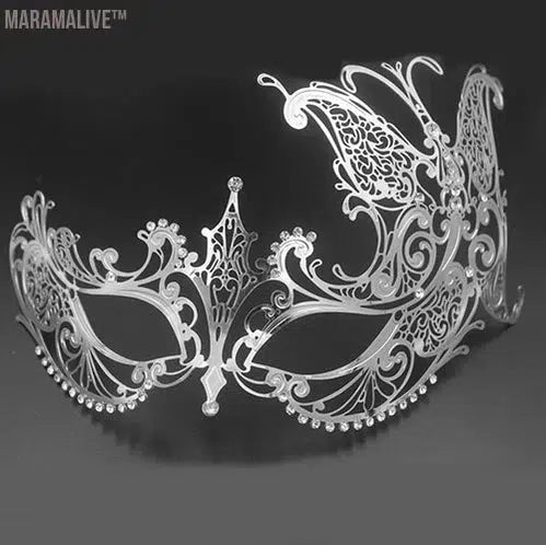 Luxury Silver Gold Metal Filigree Laser Cut Skull Venetian Masquerade Mask Wedding Event Christmas Ball Costume Party Masks