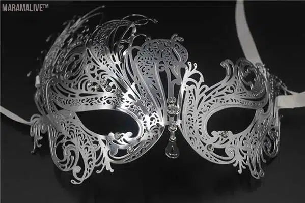 Luxury Silver Gold Metal Filigree Laser Cut Skull Venetian Masquerade Mask Wedding Event Christmas Ball Costume Party Masks