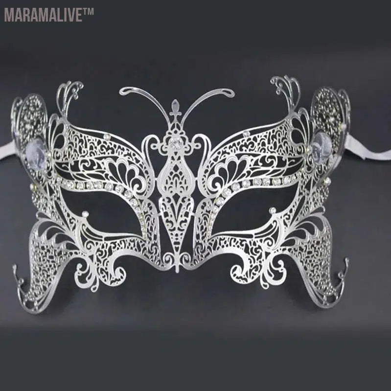 Luxury Silver Gold Metal Filigree Laser Cut Skull Venetian Masquerade Mask Wedding Event Christmas Ball Costume Party Masks