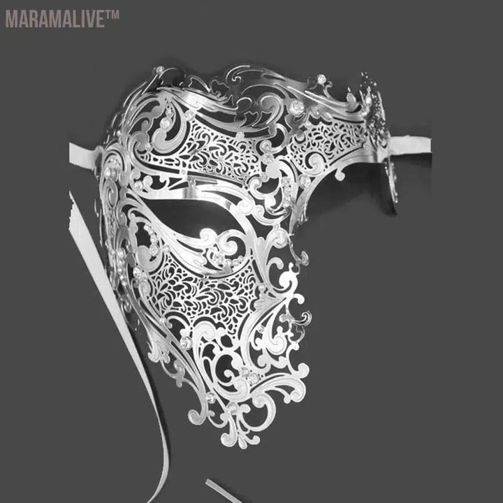 Luxury Silver Gold Metal Filigree Laser Cut Skull Venetian Masquerade Mask Wedding Event Christmas Ball Costume Party Masks