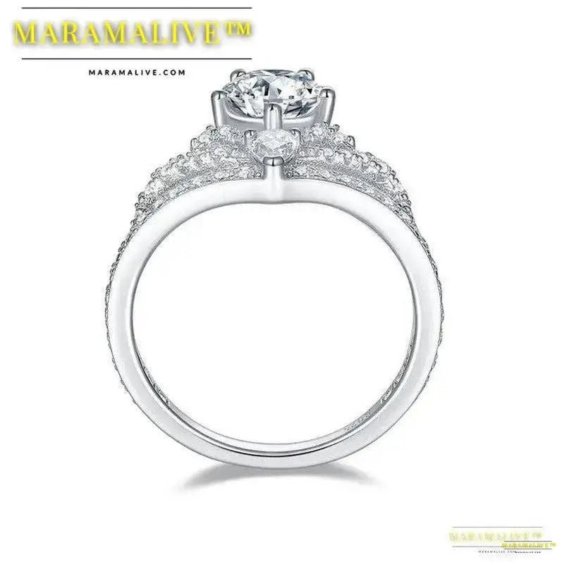 Luxury Unique Designer Moissanite Crown Ring for Women - moissanite ring Alternative Jewelry