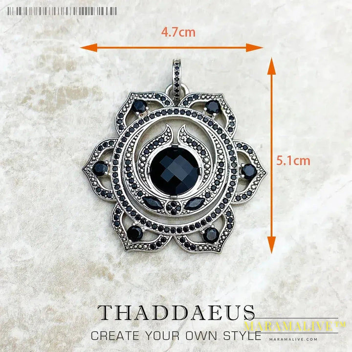 Magic Amulet Mythical Aztec Tiger Chakra Asian Ornaments Compass Africa Pendant Jewelry 925 Sterling Silver Gift For Woman Men