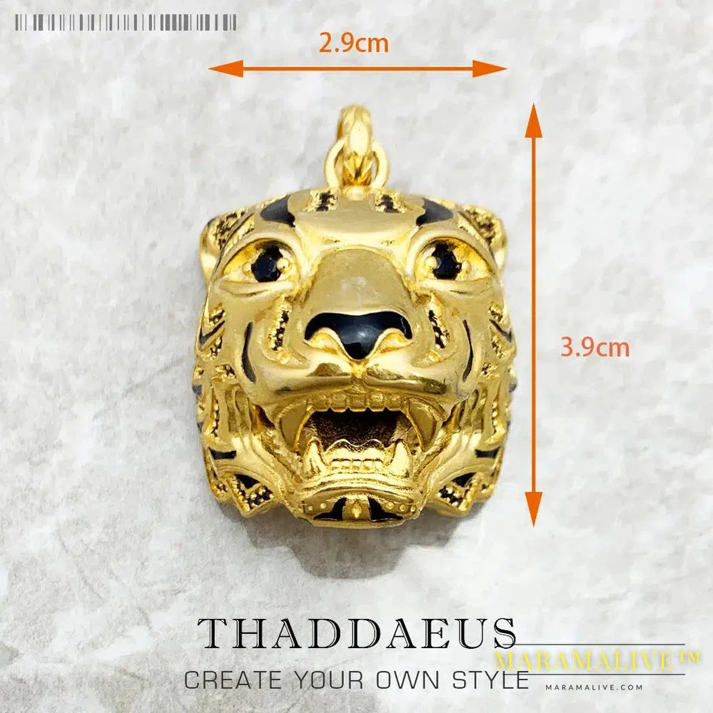 Magic Amulet Mythical Aztec Tiger Chakra Asian Ornaments Compass Africa Pendant Jewelry 925 Sterling Silver Gift For Woman Men