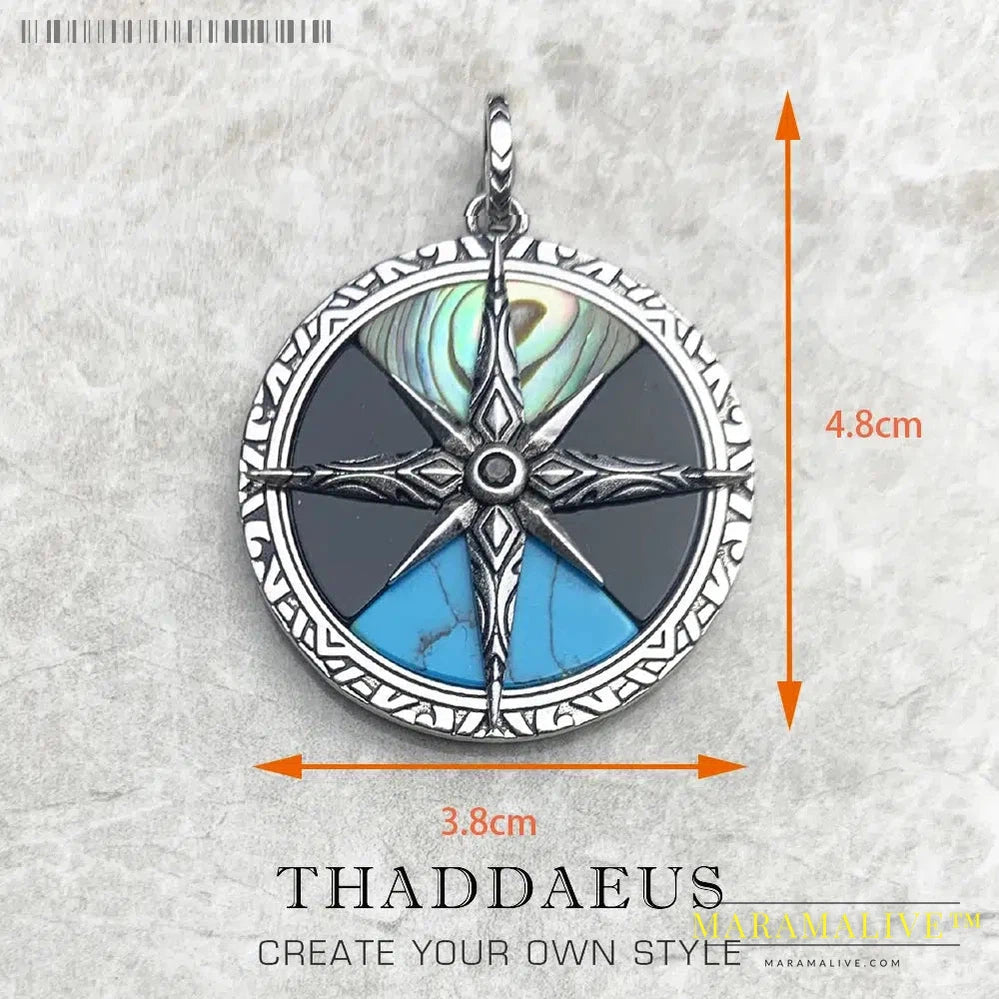 Magic Amulet Mythical Aztec Tiger Chakra Asian Ornaments Compass Africa Pendant Jewelry 925 Sterling Silver Gift For Woman Men