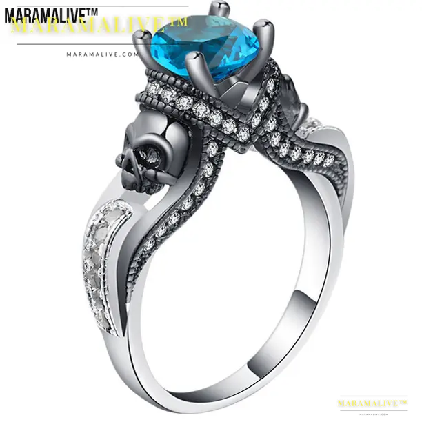 Magical Gem Skull Ring for Adventurous Souls