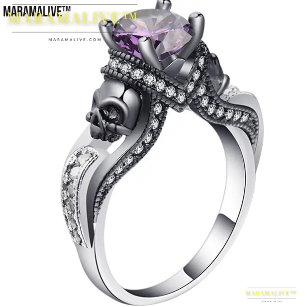 Magical Gem Skull Ring for Adventurous Souls