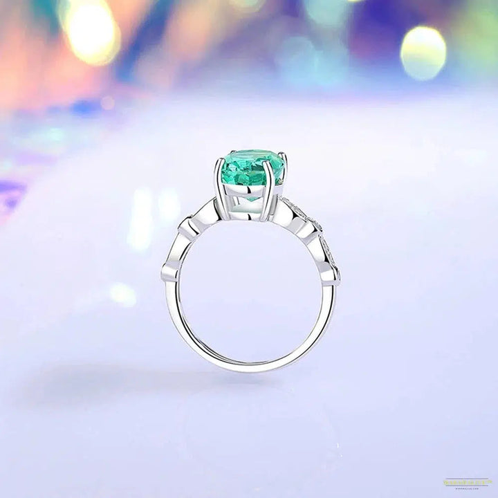 Maramalive™ 100% 925 Sterling Silver Oval 8*10 MM Paraiba Tourmaline Tanzanite Padparadscha Gemstone Rings Engagement Fine Jewelry