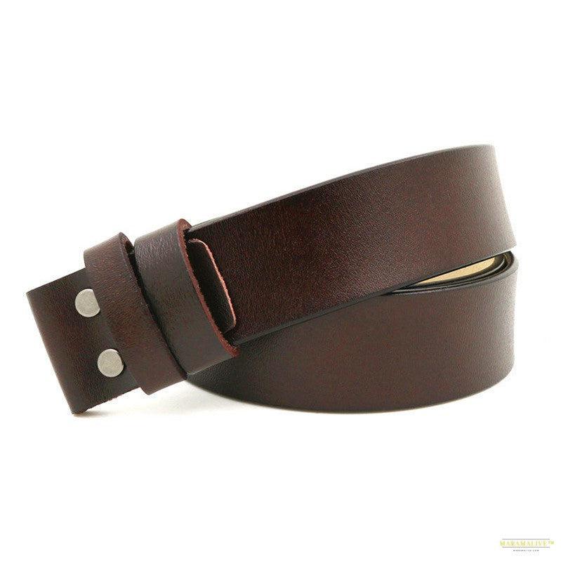 Maramalive™ 38cm No Buckle Men's Leather Belt