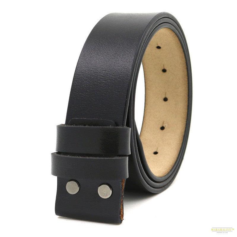 Maramalive™ 38cm No Buckle Men's Leather Belt