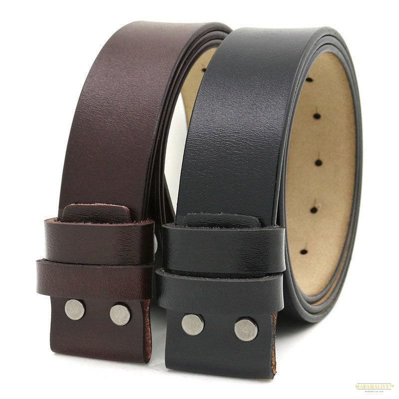 Maramalive™ 38cm No Buckle Men's Leather Belt