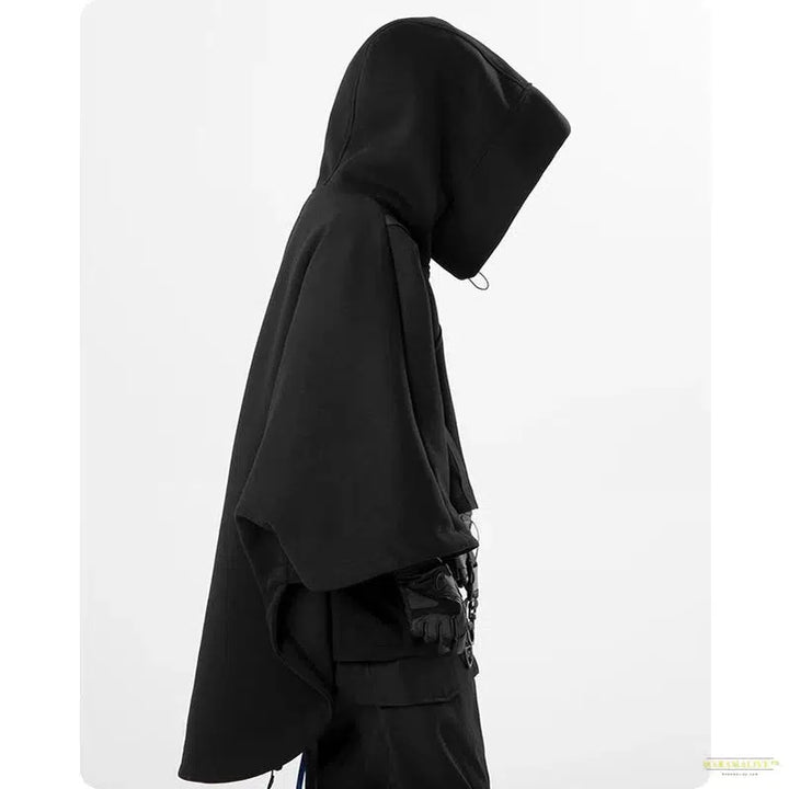 Maramalive™ Autumn Irregular Functional Hoodie Zipper Cape Coat Pullover Men's Clothing Harajuku Hooded Sweatshirt High Street Streetwear