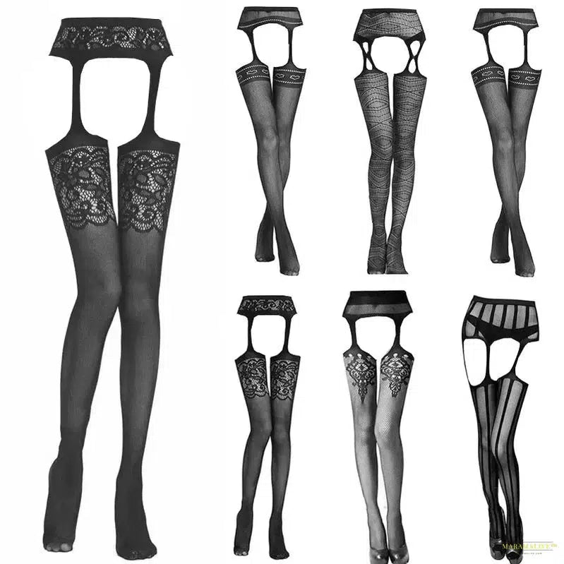 Maramalive™ Fishnet Garter Belt Stocking Suspender Pantyhose Tights Thigh High Summer Sexy Hot