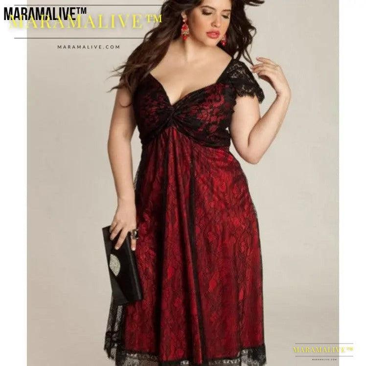 Maramalive™ Gothic Big Code Lace Dress