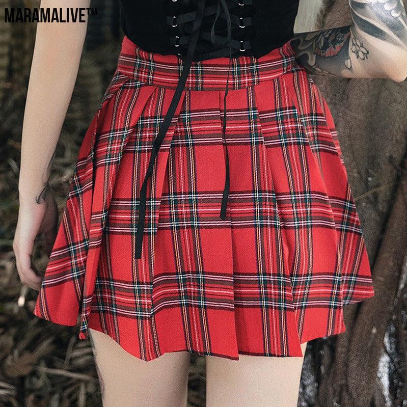 Maramalive™ Gothic Pleated Short Skirt Skirt Women