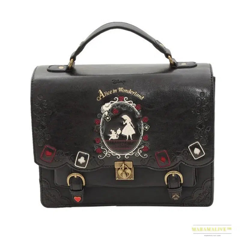 Maramalive™ Gothic Punk Alice in Wonderland Backpack - Black Handbag