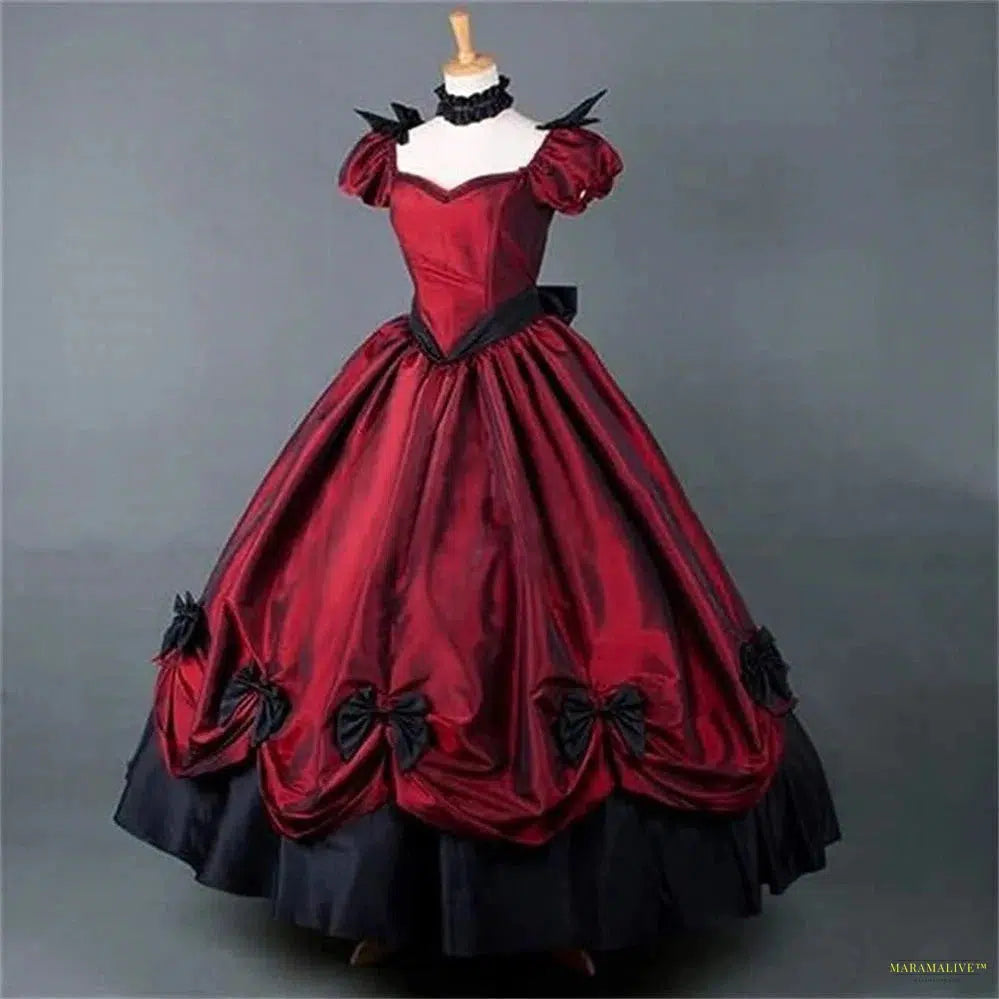 Maramalive™ Medieval Retro Punk Gothic Court Princess Dress Royal Lady Ball Dress Elegant Vampire Devil Christmas Victorian Costume Vestidos