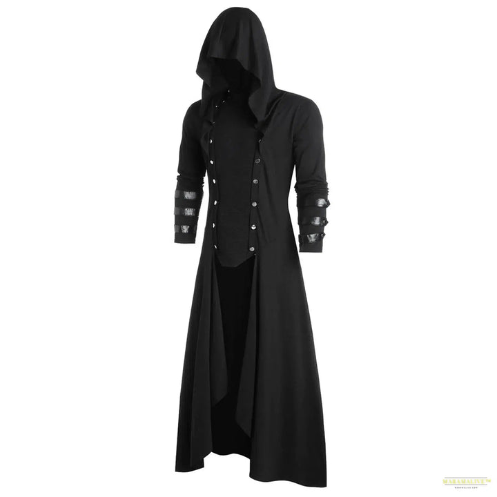 Maramalive™ Men's Retro Steam Punk Gothic Windbreaker Coat Cape Fashion Street Cloak Jacket Parkour Clothes Cardigan Trench Coat