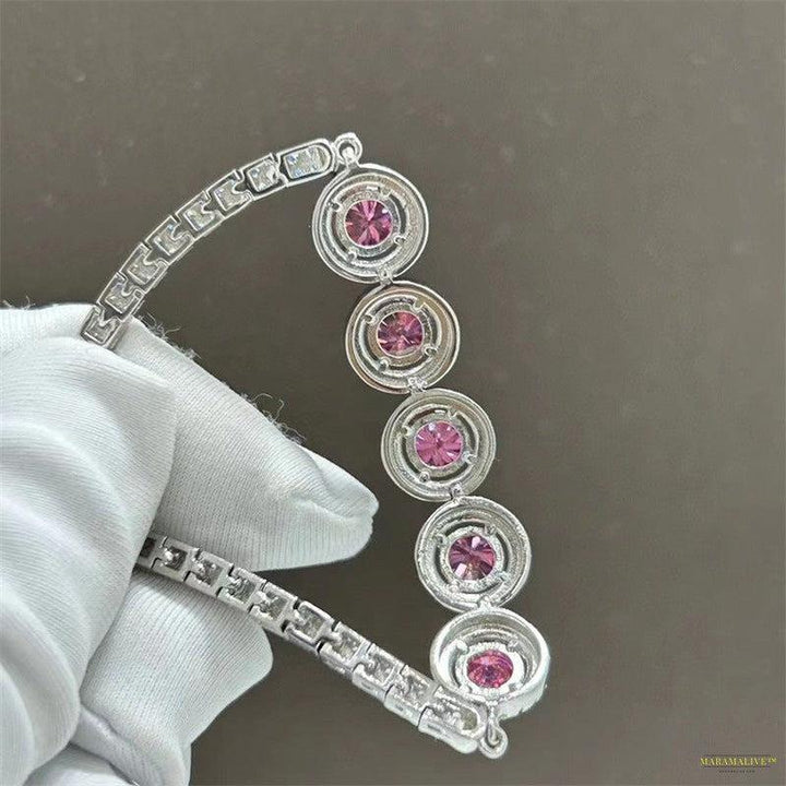 Maramalive™ Moissanite Bracelet Women's Full Diamond Color Diamond Bracelet