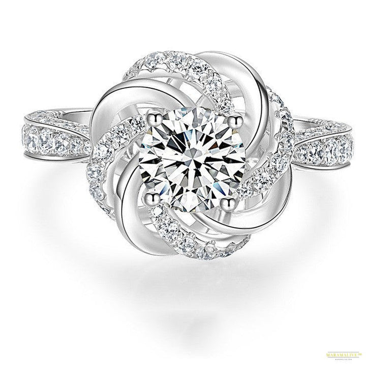 Maramalive™ Moissanite Female 2 Karat Eight Hearts And Eight Arrows High Carbon Diamond