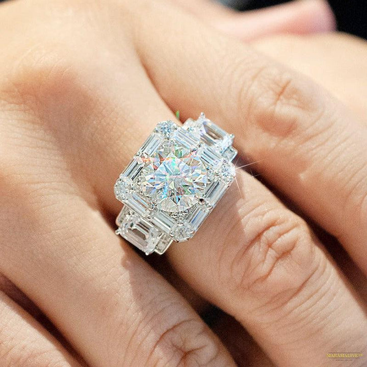 Maramalive™ Moissanite Luxury Big Diamond Ring