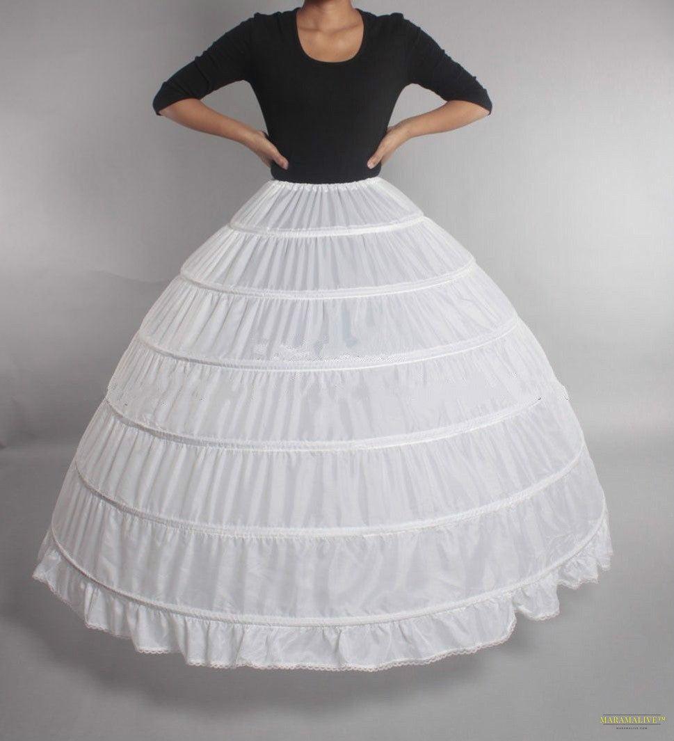 Maramalive™ Regular Size New Arrival Wedding Petticoat Crinoline Slip Prom Underskirt Fancy Bridal Dress Hoop Slips