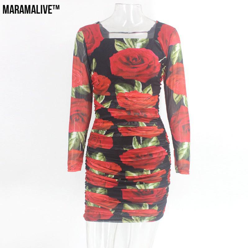 Maramalive™ Rose print dress