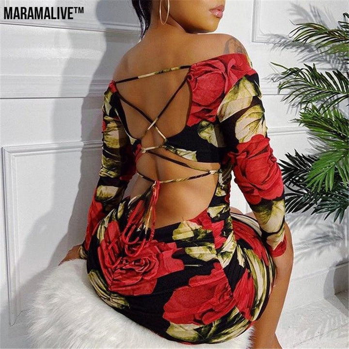 Maramalive™ Rose print dress