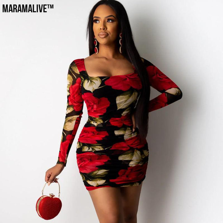 Maramalive™ Rose print dress