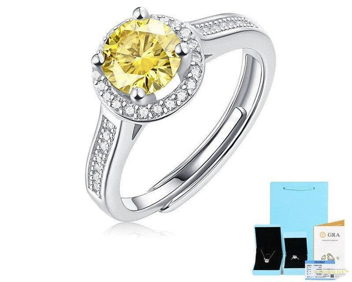 Maramalive™ Silver S925 Yellow For Women Moissanite Ring Adjustable Mouth