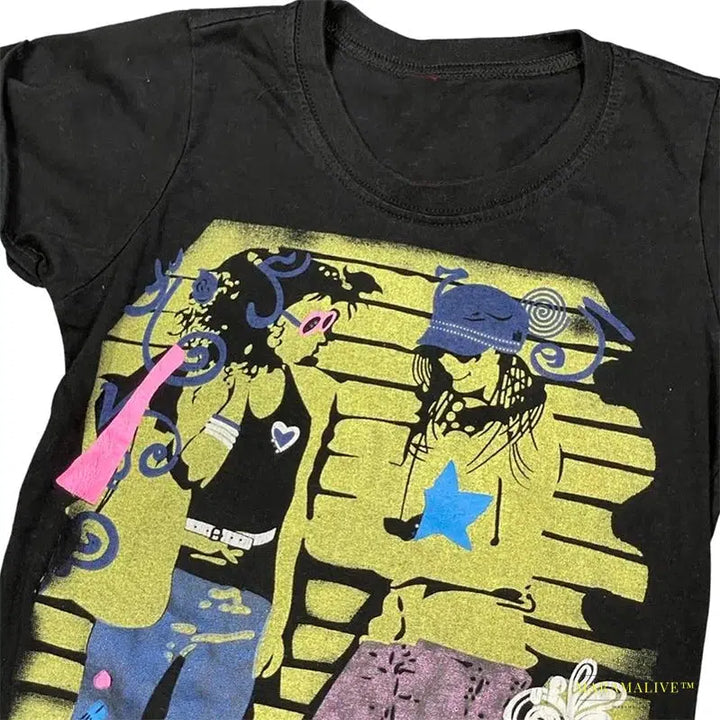 Maramalive™ Summer Baby Tees Tops - Gothic Harajuku Graphic Cool Girl Vintage Crop Tops