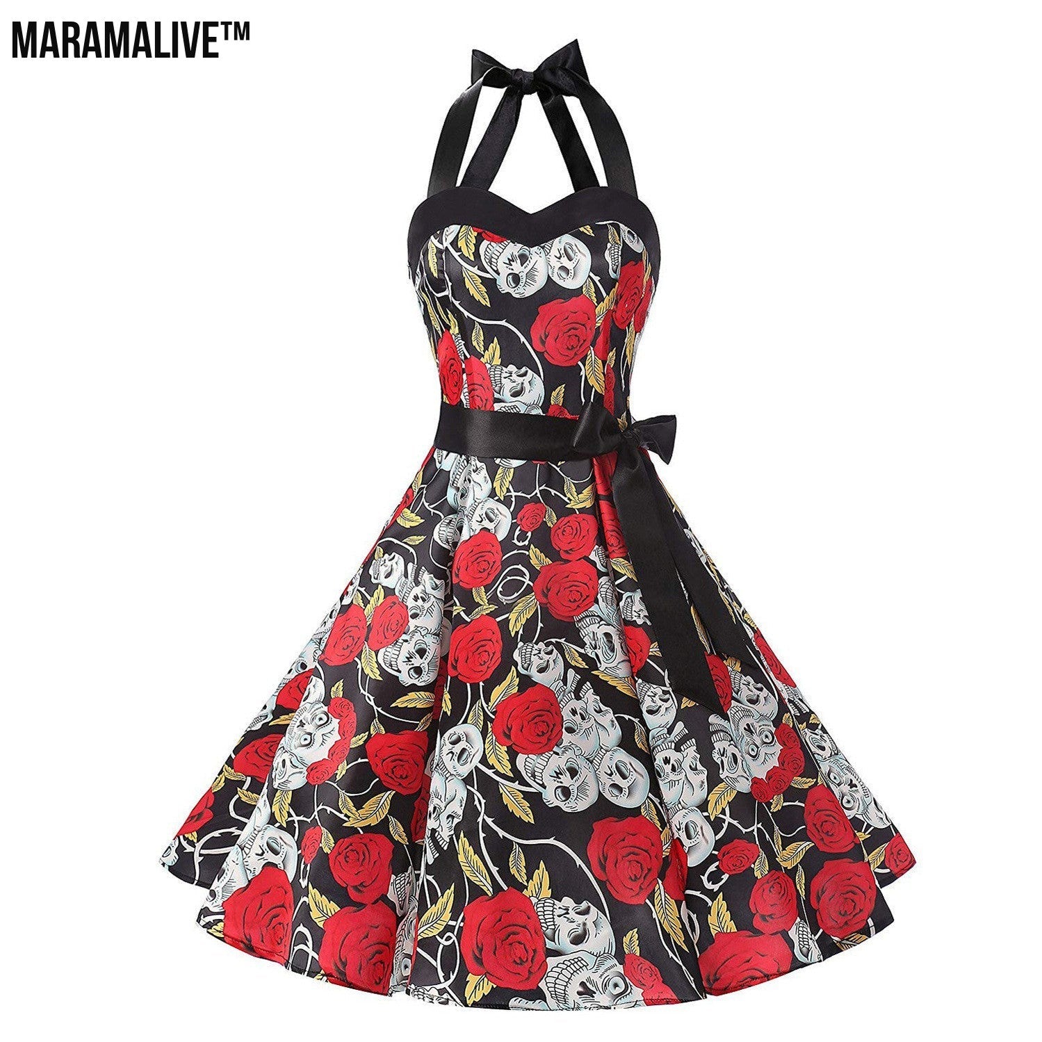 Maramalive™ The Hepburn Haunt - Halloween Easter Hepburn Dress