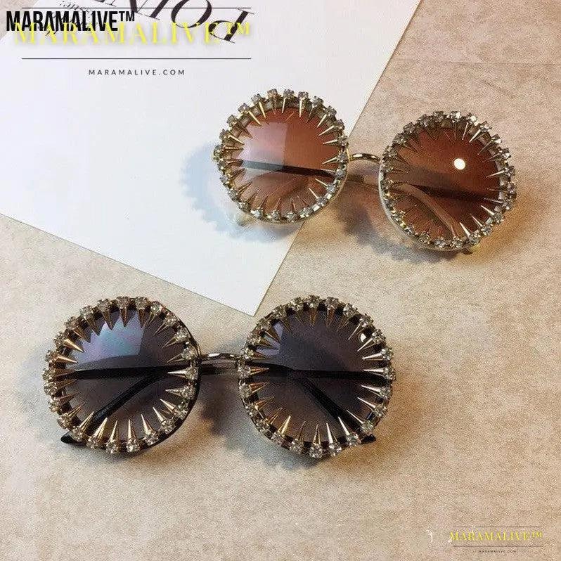 Maramalive™ Unique Round Rivet Steampunk Sunglasses Women Men