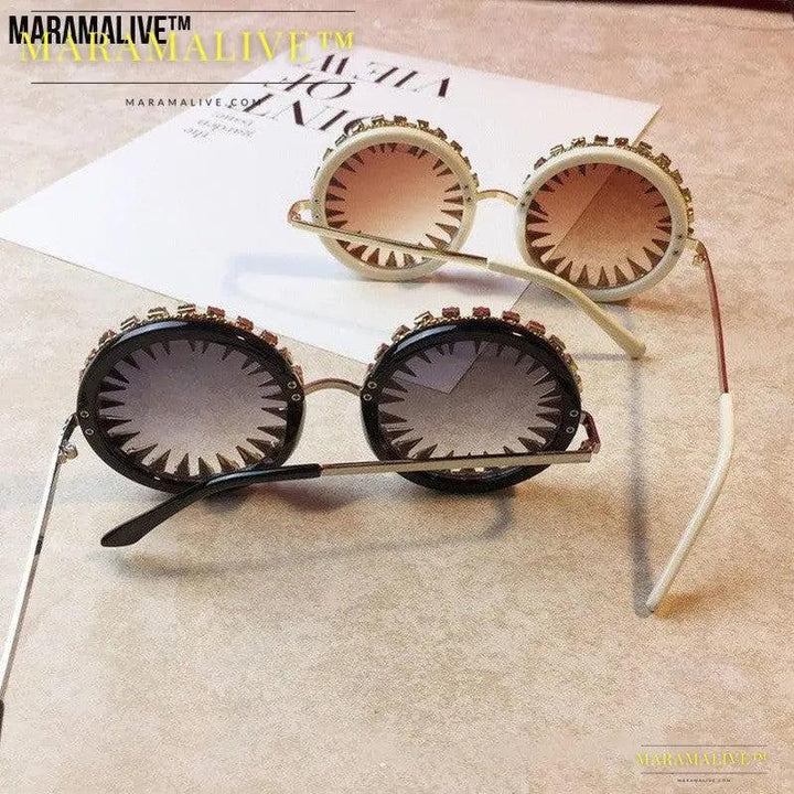 Maramalive™ Unique Round Rivet Steampunk Sunglasses Women Men