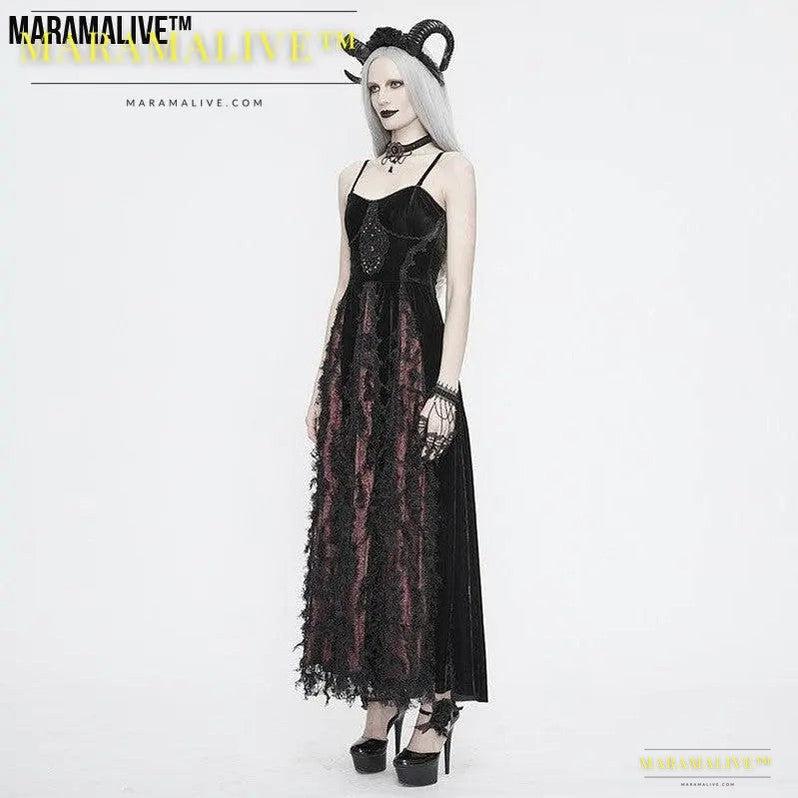 Maramalive™ Vintage Gothic Fashion Women's Sling Dress