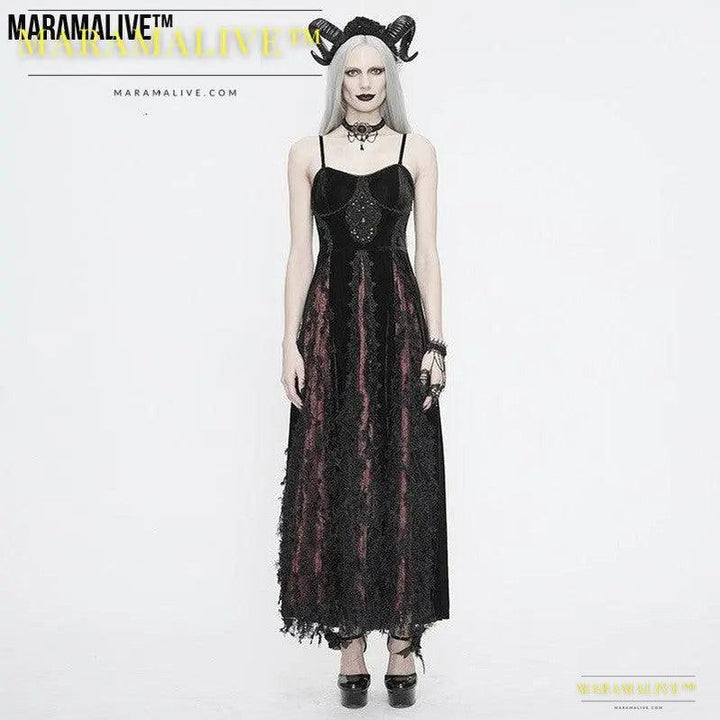 Maramalive™ Vintage Gothic Fashion Women's Sling Dress