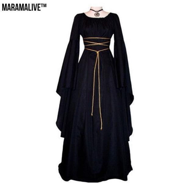 Maramalive™ Vintage Pagan Long Sleeved Dress