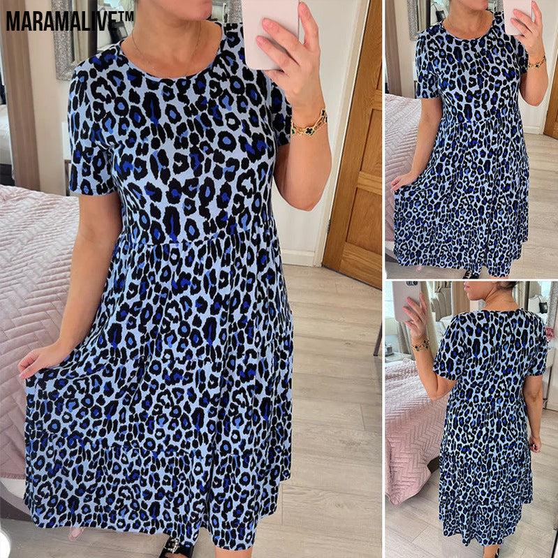 Maramalive™ Wild & Free! Leopard Print Loose Dress for Summer Fun