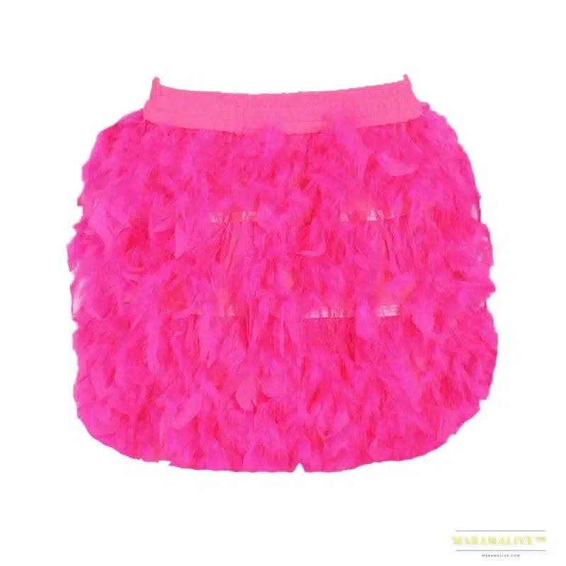 Maramalive™ Women's Feathered Mini Skirt: Eye-Catching Party and Costume Wear