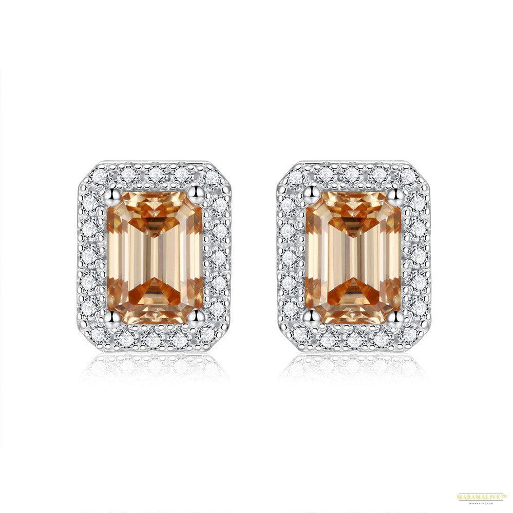 Maramalive™ Women's Moissanite Emerald Cut Earrings