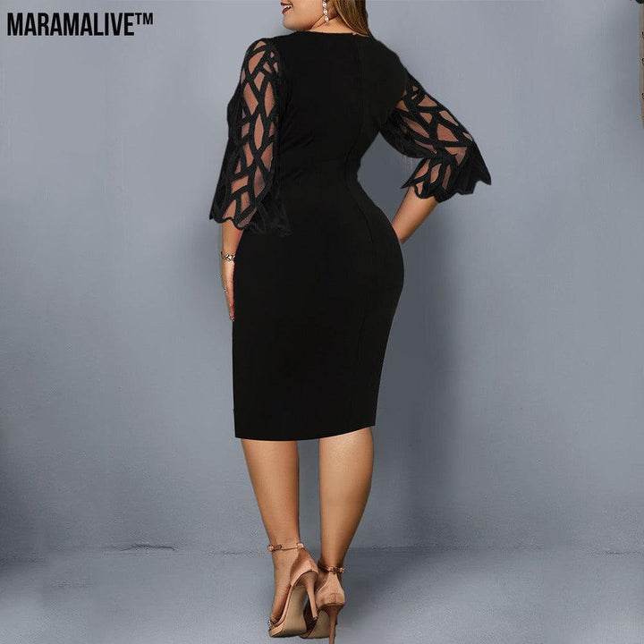 Maramalive™ Women's plus size rose print dress