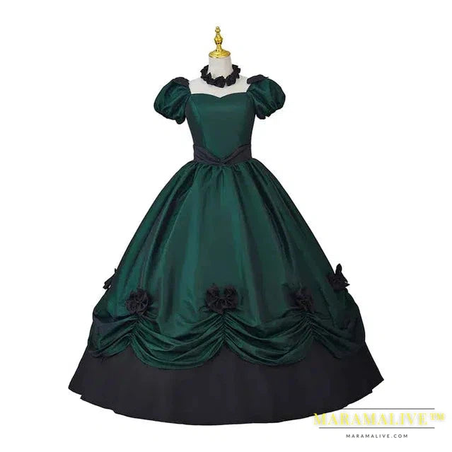 Medieval Victorian Lolita Dresses Bowknot Adjustable Court Dresses Victorian Gothic Retro Ball Dress For Christmas Halloween