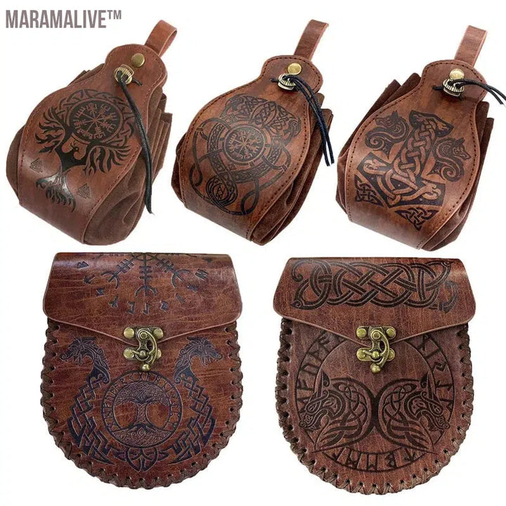 Medieval Viking Mini Bag Coins Retro Bag Pouch Men Women Cosplay LARP Costume Accessories