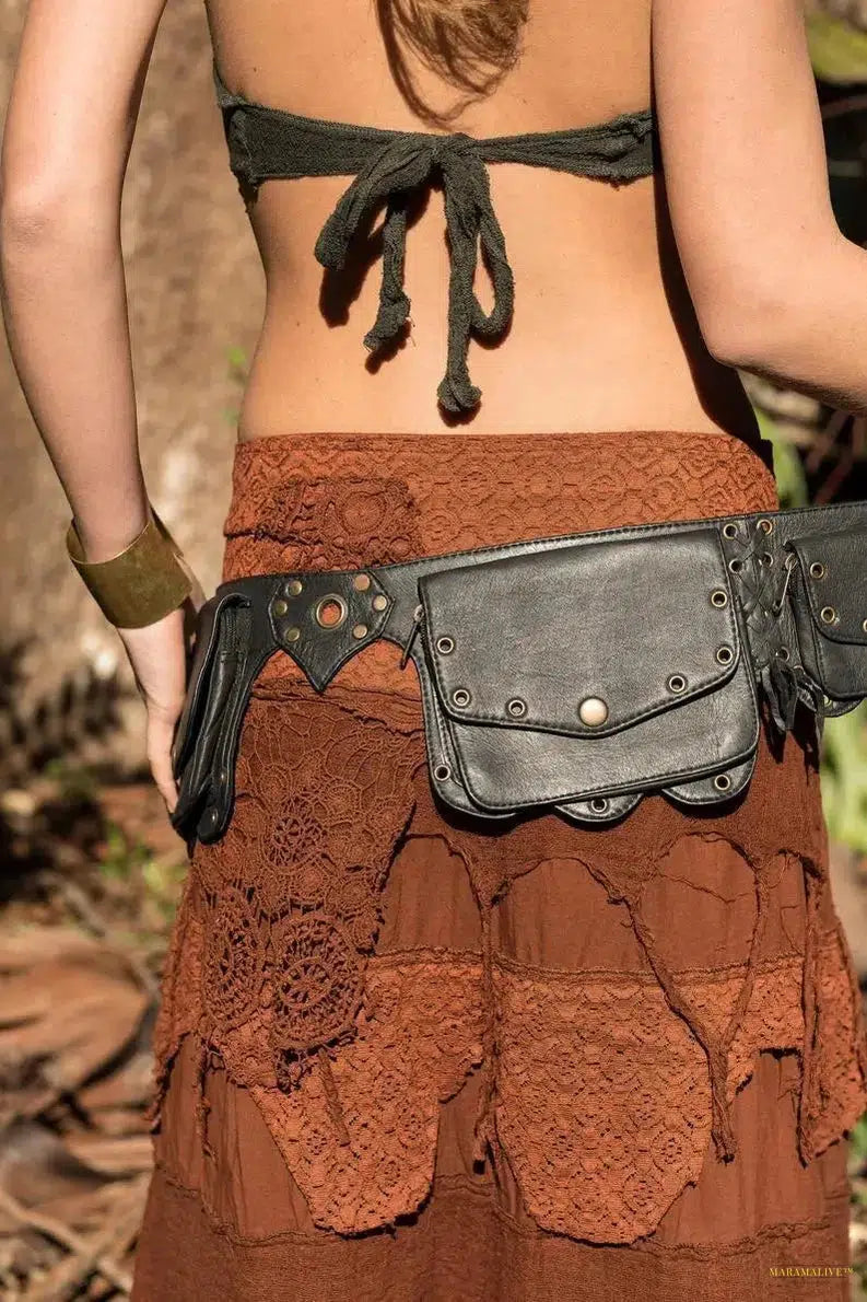 Medieval renaissance pocket belt clothing bag adult Viking Knight pirate cosplay leather vintage