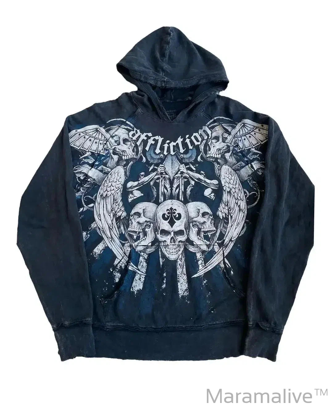 Men and Women's Gothic Skull Pattern Printing Hoodie, Hip Hop Casual Sweatshirt, Personality, Retro Hoodies, Streetwear New, Y2k