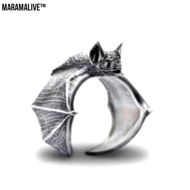 Men's And Women's Fashion Personality Vintage Bat Ring Cute Jewelry