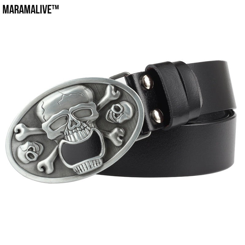 Men's Casual Skull Decorative Belt