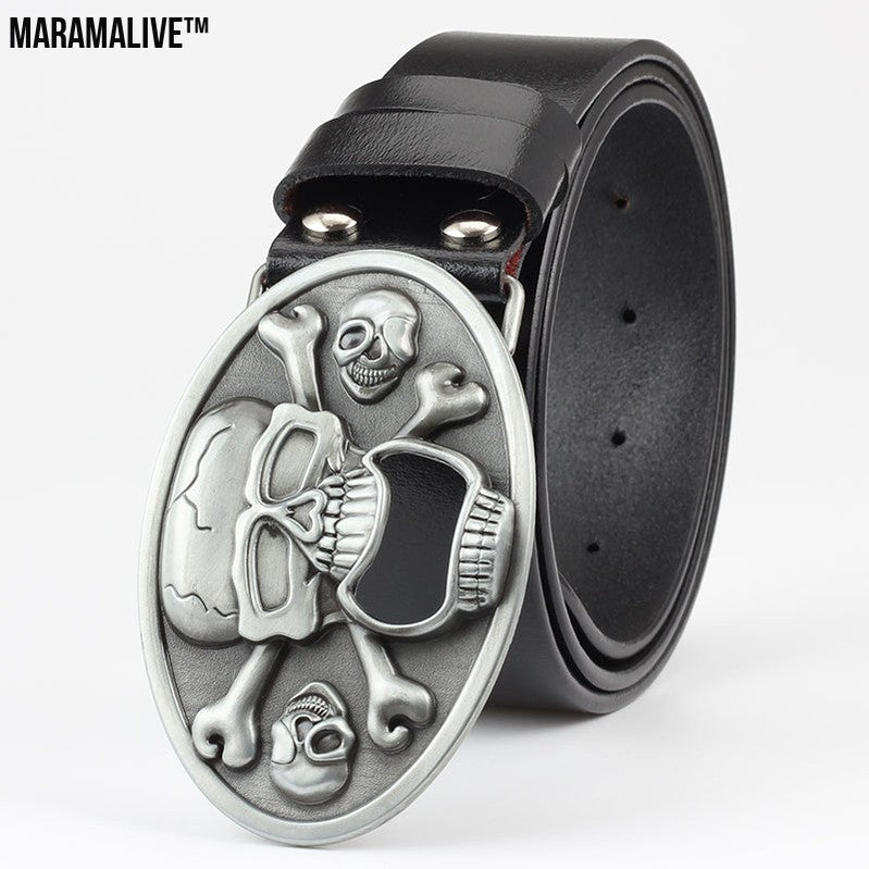 Men's Casual Skull Decorative Belt