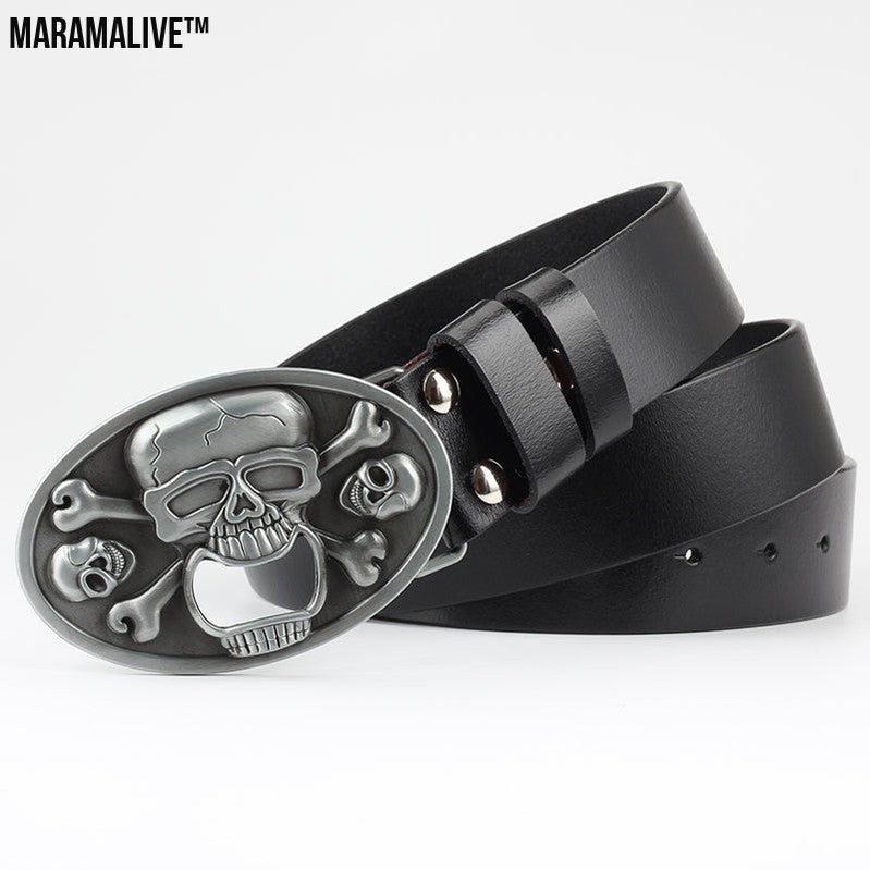 Men's Casual Skull Decorative Belt