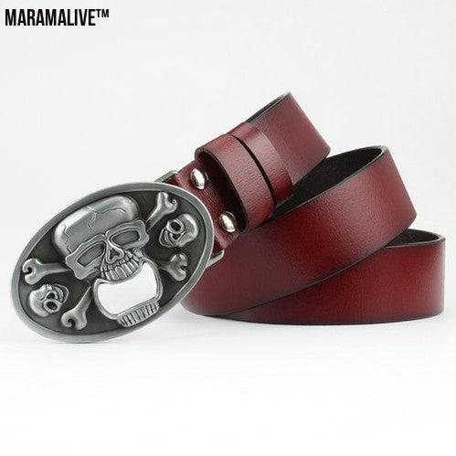 Men's Casual Skull Decorative Belt